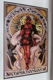 Chimichangas Deadpool Art Nouveau Poster