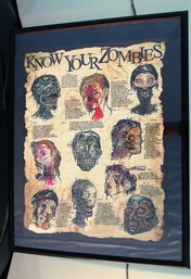 Framed Know Your Zombies Puzzle