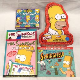 The Simpsons Trivia Lot 3 Books, Calendar &Trivia Game