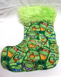Teenage Mutant Ninja Turtles Stocking With Fuzzy Green Cuff