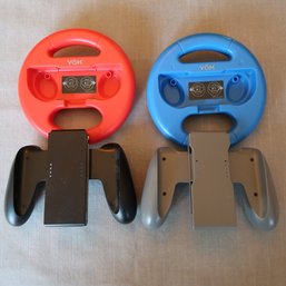 Nintendo Switch Wheel (2) Nintendo Switch Grip Joy-Con Wireless Controller(1)