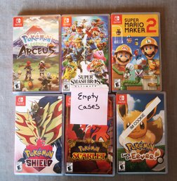 Empty Cases For Nintendo Switch Games - No Games Included