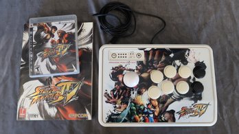 Mad Catz Street Fighter IV  PS3 Fight Stick Arcade Joystick W/ Game & Book