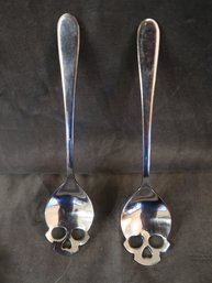 Set Of 2 - 6' Skull Spoons