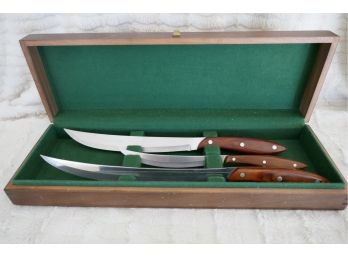 Scimitar 3 Piece Knife Set In Wood Box