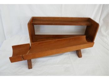 Kalmar Thailand Teak Wood Shelf And Bread Holder