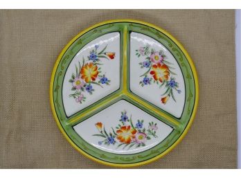 Vintage Divided Painted Dish