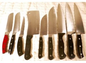 Lot Of Full-tang Kitchen Knives (mid Grade)