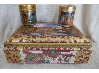 E Otto Schmidt Lebkuchen Nurnberg German Tins