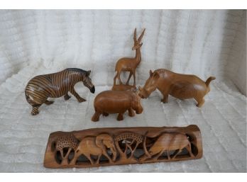 Collection Of African Animal Carvings