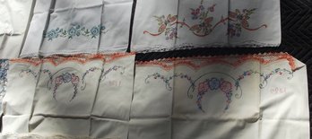 9 Vintage Hand Embroidery Pillowcases