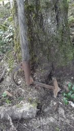 Peavy Vintage Wood Handler Logging Tool W/ Unusual Foot Attachment