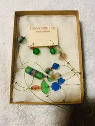 Funky Fish Necklass & Earrings Set Is Awesome