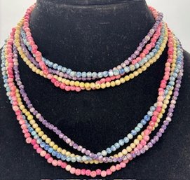 Vintage 4 Strand Beads Necklace