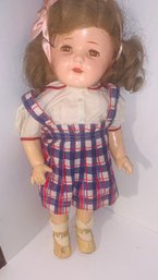 1939 Or 1940 Arranbee (R&B) Nancy Doll 19' All Composition Movable Eyes Head, Arms, Legs & Neck. Human Hair