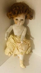 Is She Bisque, Porcelain Or Composition 80 Years Old And In Need Of A Cleaning.