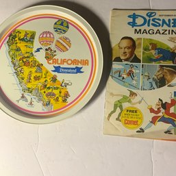 Vintage Disney Package 11 Inch Tray & Magazine