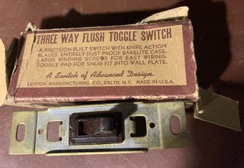 Leviton Three Way Flush Toggle Switch Cat # 261