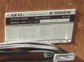 Akai X-5000W Stereo Reel To Reel Tape Deck For Parts Or Repair