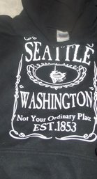 Seattle Hoodie Sweatshirt XL Black