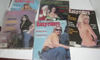Five Vintage Easy Rider Magazines 1980,1981,1982, 1983, 1985 Editions.