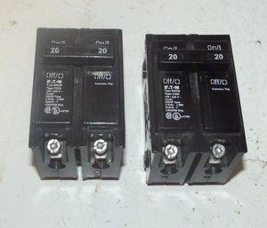 Two Eaton BR220 Circuit Breaker