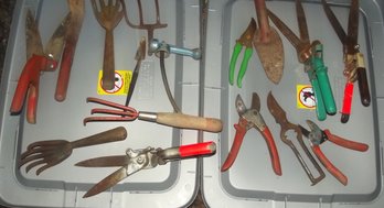 Collection Of Vintage Garden Tools All Usable Or For A Wonderful Display
