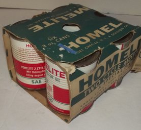 4 Cans Vintage Homelite 2 Cycle Motor Oil