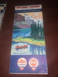 Rare Western Canada Map & Alaska Highway Version