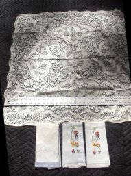 Two Lace Table Cloths & Napkins To Die For