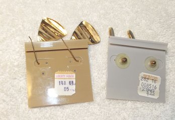 New On Original Cards Liberty House Vs Nordstrom Earrings Both Are 40 Years Old