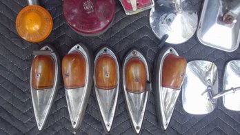 Five Truck Or Semi Top Of Cab Lights Assorted Car Motorcycle Mirrors 1957 Chevy