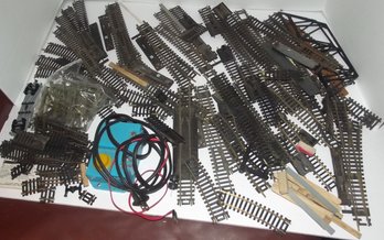 Huge Accessory Lot Including HO Track, Transformer And All Parts Shown