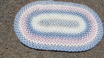 Beautiful Blue Woven Rug 51 X 32 Inches