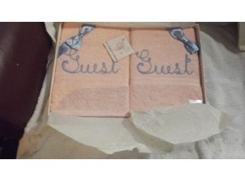 Two New  'Guest' Towels In Box