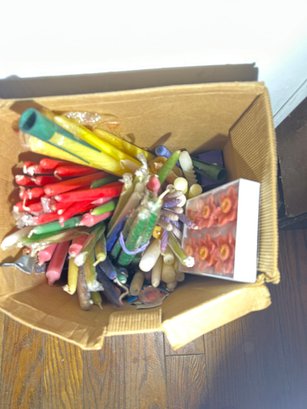 Large Box Of Holiday Candles