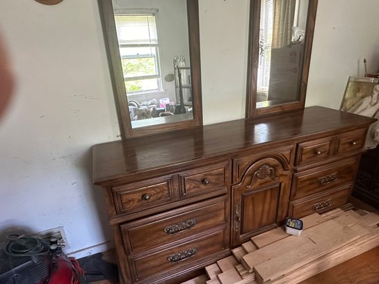 MCM Dresser With Dual Mirrors