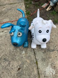 Two Rubber Bouncy Dogs