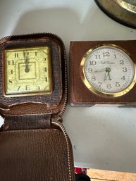 Lot Of Vintage Portable Travel Alarm Clocks