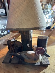 Vintage Duck Decoy Lamp