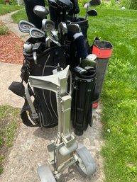 Massive Collection Of Golf Clubs And Accessories