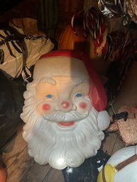 Vintage Santa Face Blow Mold Giant Size