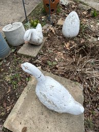 Pair Of Concrete Geese