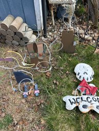 Lot Of Metal Lawn Decor Haloween Easter