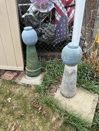 Pair Of Heavy Concrete Stands