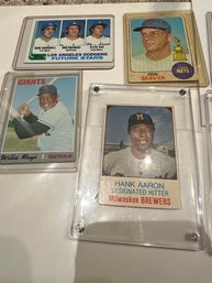 Lot Of Baseball Cards Willie Mays Hank Aaron Yost Seaver