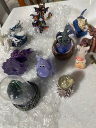 Lot Of Resin Dragon Candles Figures