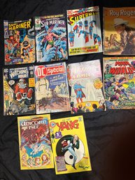 Lot Of 10 Early Comics Superman Roy Rogers Action