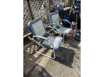 Vintage Mcm Metal Outdoor Chairs