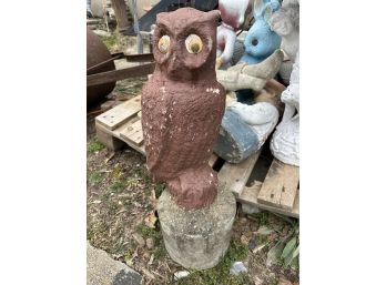 Heavy Concrete Owl Decoration